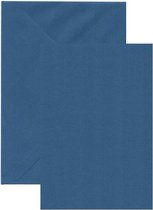 20 cartes pliées avec Enveloppes - Bleu foncé - papier 220gsm - A6 / C6 - 148x105mm / 162x114mm