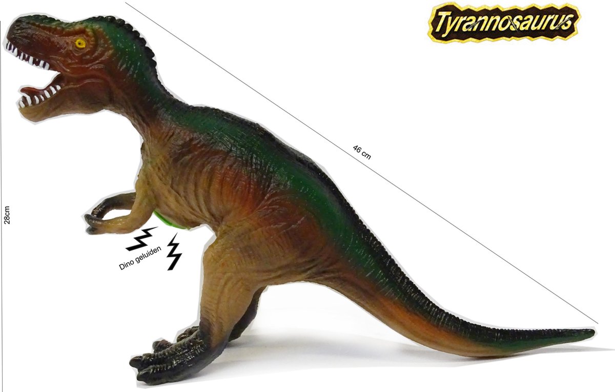 Tyrannosaurus Rex met met dinosaurus geluid 46 CM - T-REX Dino - LX toys