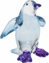 Beeld - Pinguin van glas 6cmSawahasa  - Thailand - Fairtrade
