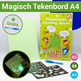 Magisch Tekenbord Kinderen "A4" - Speelgoed Meisjes & Jongens - 4 Jaar - 5 Jaar - 6 Jaar - Schrijfbord - Glow in the Dark - Tekenen - Tekenpad