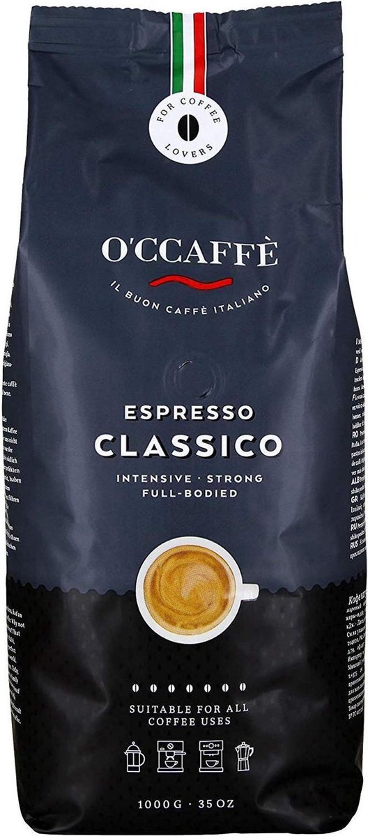 O'ccaffè - Espresso Classico Premium Italiaanse koffiebonen | 1 kg | Barista kwaliteit