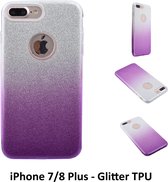 Kleurovergang Paars Glitter TPU Achterkant voor Apple iPhone 7/8 Plus