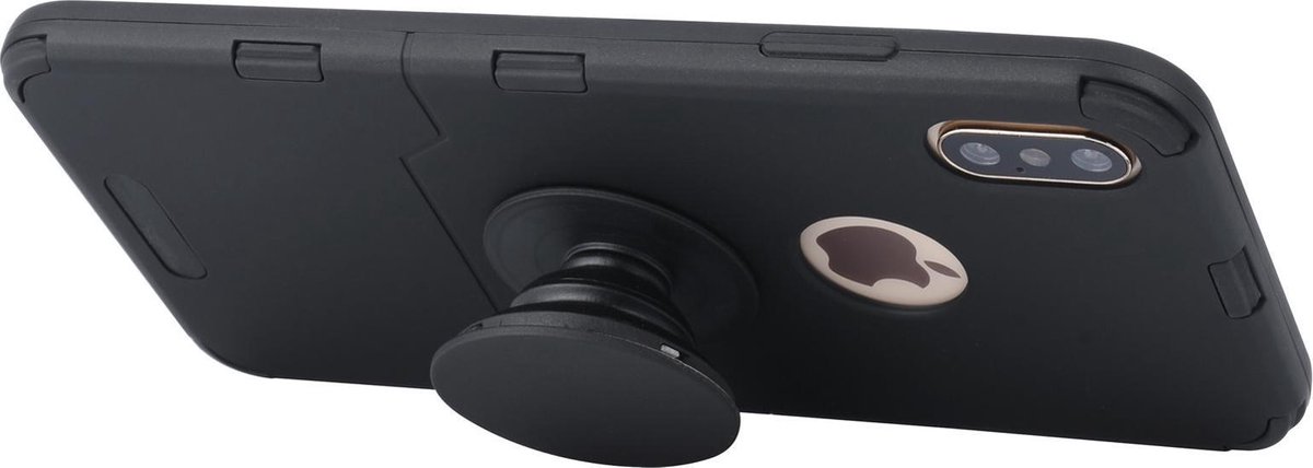 Apple iPhone Xs Max Zwart Backcover hoesje Soft Touch