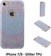 Uniek motief Glitter flower TPU Achterkant voor Apple iPhone 7/8- 8719273282441