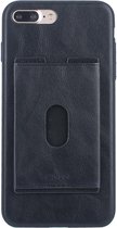 UNIQ Accessory iPhone 7-8 Plus Kunstleer Backcover hoesje met portemonnee - Zwart