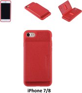 UNIQ Accessory iPhone 7-8 Kunstleer Backcover hoesje - Rood