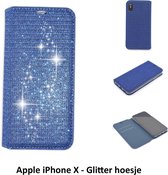Blauw hoesje voor de iPhone X-Xs - Book Case - Pasjeshouder - Magneetsluiting