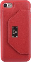 UNIQ Accessory iPhone 7-8 Kunstleer portemonnee Hard Case Back cover - Rood