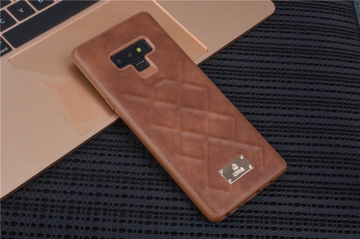 UNIQ Accessory Galaxy Note 9 Kunstleer Hard Case Back cover - Bruin (N960F)- 8719273285312