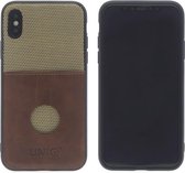 UNIQ Accessory iPhone X-Xs Gouden Hard Case Backcover Pasjeshouder - Bruin