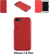 UNIQ Accessory Rood hoesje iPhone 7-8 Plus - Book Case - Pasjeshouder - Magneetsluiting