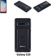 Samsung Zwart pasjeshouder Backcover hoesje voor Galaxy S10 (S10)- 8719273293393