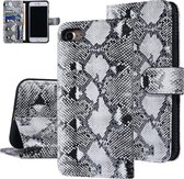 UNIQ Accessory Zwart en Wit Slangenleer hoesje voor iPhone 7-8 - Book Case