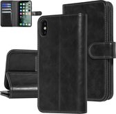 UNIQ Accessory Zwart hoesje iPhone Xs Max - Book Case - Zachte huid