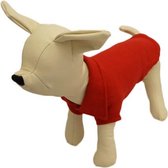 Polo shirt voor de hond in de kleur rood - S ( rug lengte 27 cm, borst omvang 32 cm, nek omvang 24 cm )