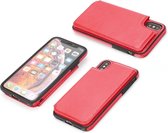 Forcell Wallet Case geschikt voor iPhone XS Max (6,5") rood