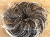 Hair Bun XXL Messy Bun blond mix  Knot Haarstuk Extensions 85 gram Ø20cm Monofibre