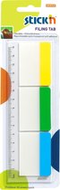 Stick'n Filing sticky index tabs - 37x50mm op 15cm flexibele liniaal, 30 tabs totaal