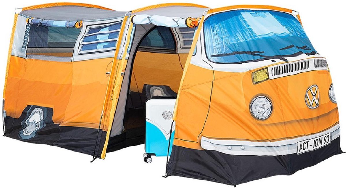 Volkswagen Bus Tent Officieel Design T2 Vw Camper - 398 Cm X 147 Cm X 155  Cm - Oranje... | bol.com