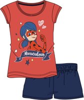 Miraculous ladybug - Pyjama - rood - blauw - maat 110 / 5 jaar