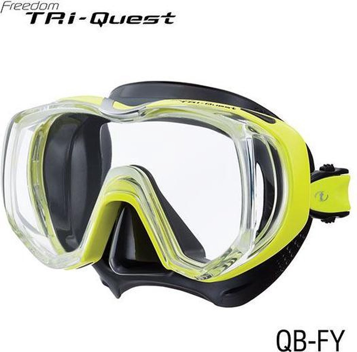 TUSA Snorkelmasker Duikbril Freedom TriQuest M3001 zwart/geel