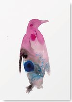 Kunst Poster - Dieren - Abstracte Pinguin - A3 Formaat