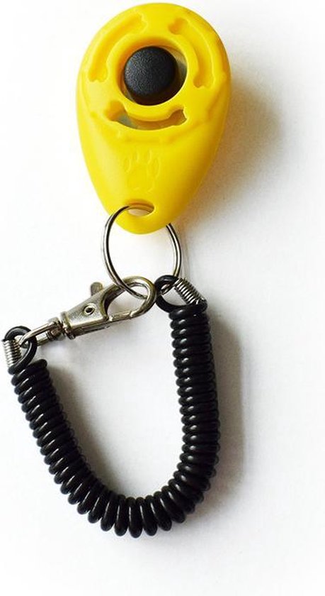 Clicker – Hond – Training – Honden training – Met bevestiging - Geel