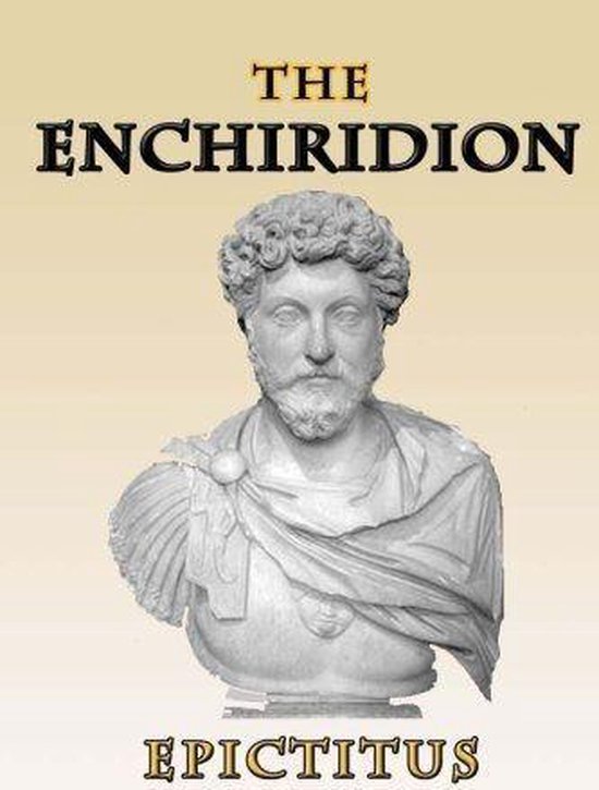 Boekomslag met buste van marmer en de tekst "THE ENCHIRIDION EPITCTUS".