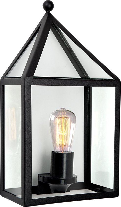 Buitenlamp Laren Zwart Wandlamp Plat