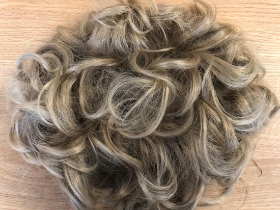 Hair Bun XXL Messy Bun met schuifjes bruin blond mix Knot Haarstuk 85 gram  Ø20cm... | bol.com