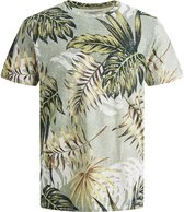 Jack & Jones - JORELI ORGANIC AOP TEE SS CREW NECK - Cloud Dancer - Mannen - Maat L