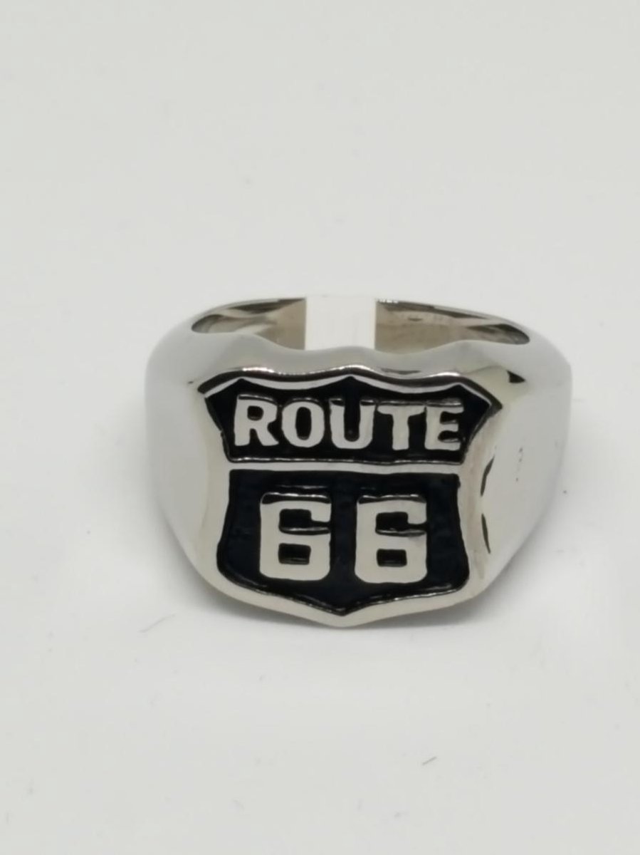 RH-Jewelry. Stalen heren ring. Route 66 maat 18