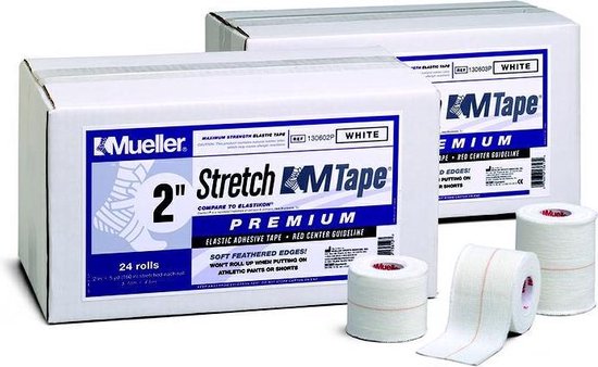 Foto: Mueller stretch mtape 7 6 cm x 4 5 m waterafstotend elastische tape gemakkelijk scheurbaar materiaal katoen en een zinkoxide rubber kleeflaag voor optimale hechting 