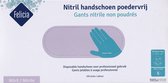 Nitril handschoenen poedervrij - blauw - maat S - 100 stuks