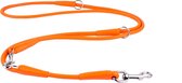 Collar Glamour - Multifunctionele ronde leren hondenriem - Oranje - Maat M (1cm breed)