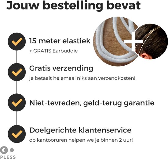 10 meter Gekleurde Elastiek koord 2mm voor het maken