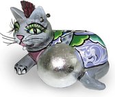 Toms Drag Kat met zilveren bal (S)