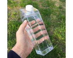 Melk Fles Design 500ml - BPA Vrij Waterfles - Drinkfles & Melkfles Glazen Drinkware - Doorzichtig  -