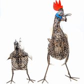 METAL NET ROOSTER AND HEN SET