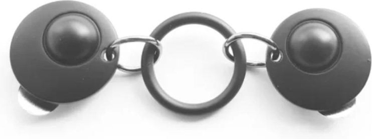 Fashionclip® - Vestsluiting - Vestclip Dames - Broche - Rond - Mat Zwart