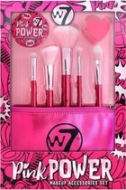 W7 Pink Powder Make-Up brush set
