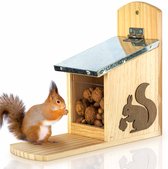 Mangeoire à écureuil - Composé de bois de pin et 100% résistant aux intempéries | mangeoire à écureuil, mangeoire à écureuil, lieu de restauration, mangeoire à oiseaux