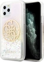 Guess Liquid Glitter Circle Hard Case - Apple iPhone 11 Pro (5.8") - Roze