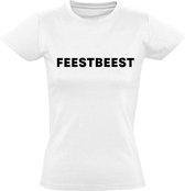Feestbeest dames t-shirt | festival | carnaval | cadeau | maat L