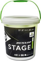 Dunlop Stage 1 mini Tennisballen - rubber/vilt - groen/geel - 60 stuks