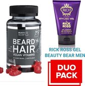 Beauty Bear Hair Vitamines Hair Vitamines, 60 Gummies - MEN + Rick Ross Gel