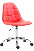 LuxeComfort - Bureaustoel - Bureau - Modern - Kunstleer - Rood