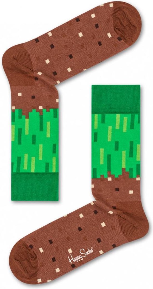Happy Socks x Minecraft: Grass Block - Maat 41-46 | bol.com