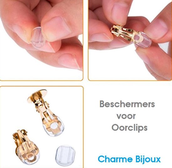 14- Oorclip- covers-oorbeschermers- Transparant- klein- Charme Bijoux - 