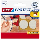 36x Tesa meubelvilt rond wit 2,6 cm - Klusbenodigdheden - Huishouding - Vloerbescherming - Beschermvilt - Meubelvilt - Viltglijders - Anti-kras vilt